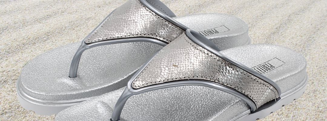 Șlapi de damă, Perletti – Silver Flip-Flop